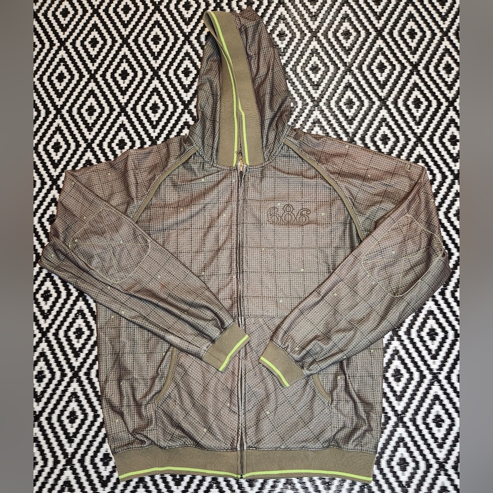 686 Men's Plaid Jacket with Green Accents